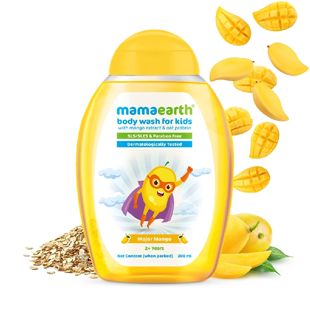 Major Mango Body Wash For Kids with Mango and Oat Protein, 300 ml-1.webp